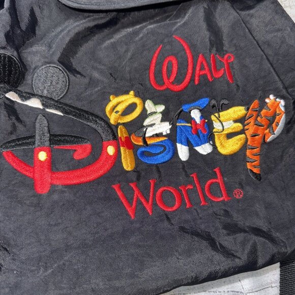 Disney Parks Walt Disney World ToteBackpack Black Embroidered - Picture 2 of 3